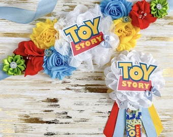 Toy Story Baby Shower-bälte med blivande mamma-motiv