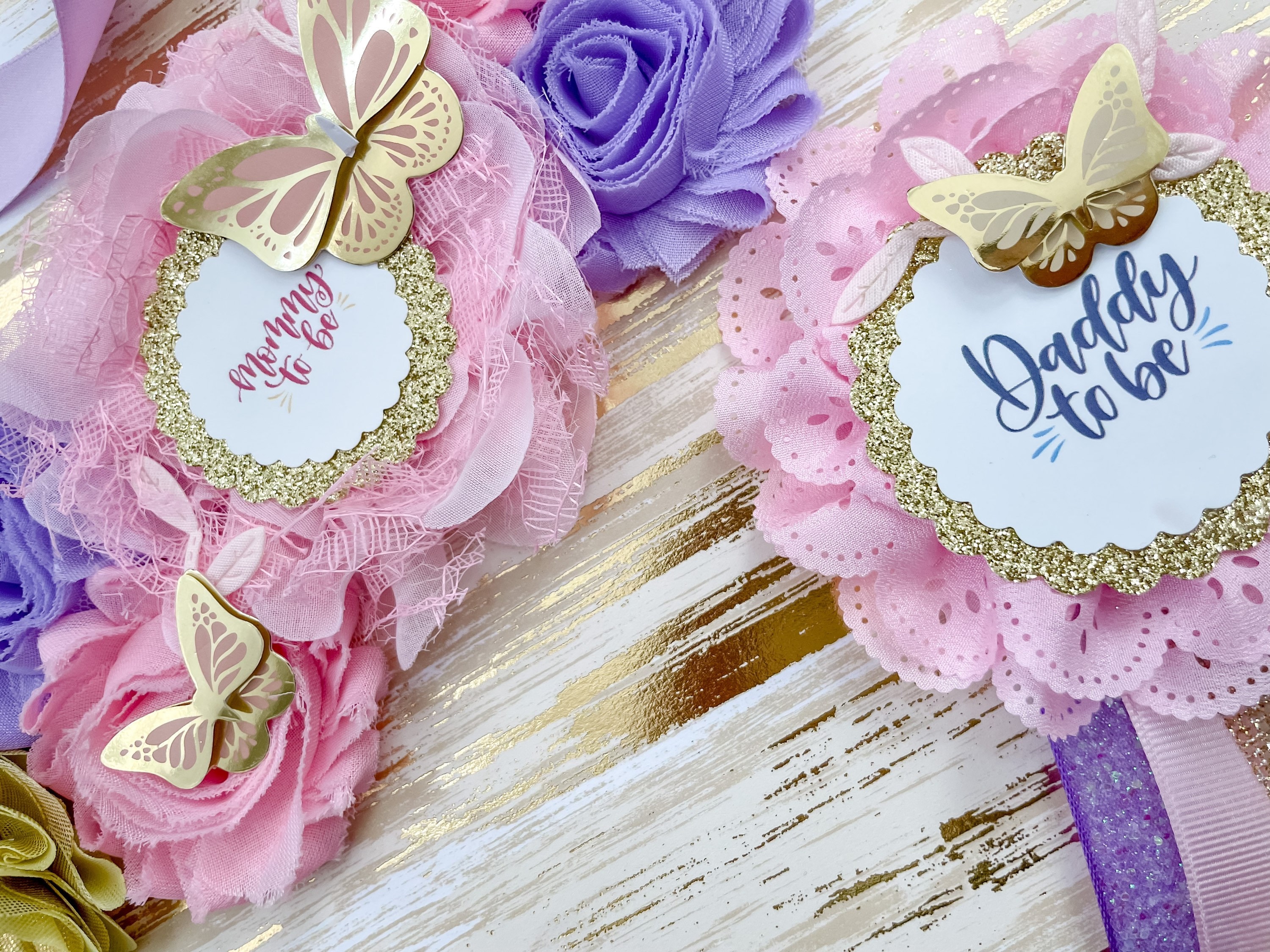 Butterfly Baby Shower Mommy to Be Sash and Baby Shower Pins Etsy