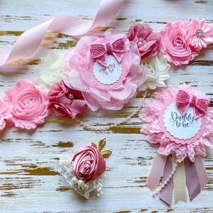 Pink Mommy to Be Maternity Sash, Pink Maternity Sash for Baby Shower ...