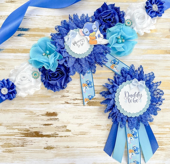 2 Pièces Maman Ceinture Papa Ceinture Or Et Blanc Baby Shower Décoration Cadeau Maman Et Papa Ceinture Soie Baby Shower Décoration De Fête Pour