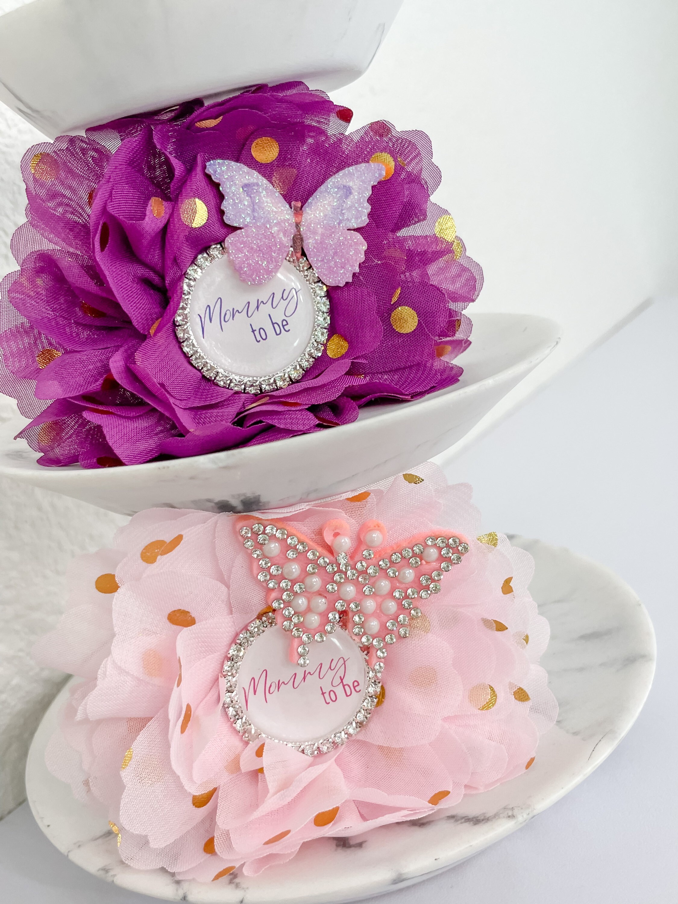 Butterfly Baby Shower Pins Pink Butterfly Baby Shower Pin Etsy