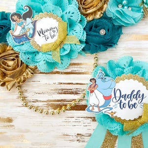 Faja para baby shower de la princesa Jasmine, faja para baby shower de Aladdin, faja para baby shower para futuras mamás, faja para baby shower de revelación de género, Jasmine