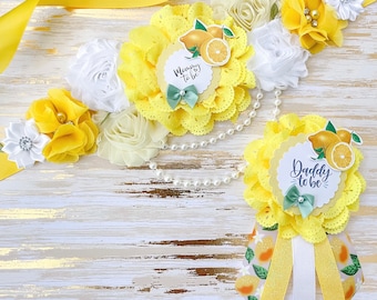 Zitrone-Babyparty-Schärpe, Zitrone-Thema-Babyparty-Schärpe-Dekor, Zitrone-Babyparty, Zitrone-Mutterschafts-Schärpe für Babyparty, Zitrone-Thema-Babyparty