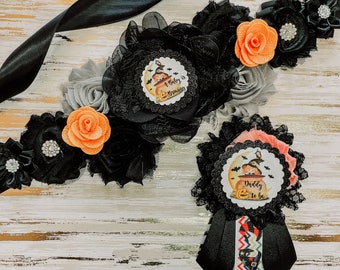 A Baby is Brewing Witch Baby Shower Sash, Mom to be Baby Shower Maternity Sash, A Baby is Brewing Halloween Gender Reveal Sash for Mom to be