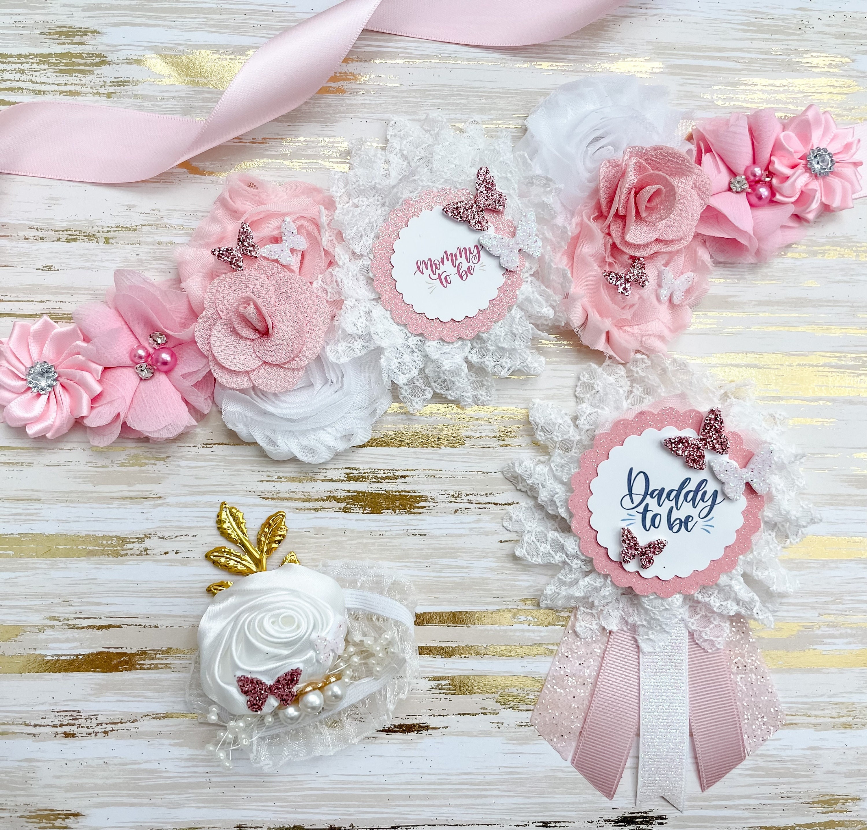 Recuerdos Baby Shower Niña Banda Temu00e1tica De Mariposa Para