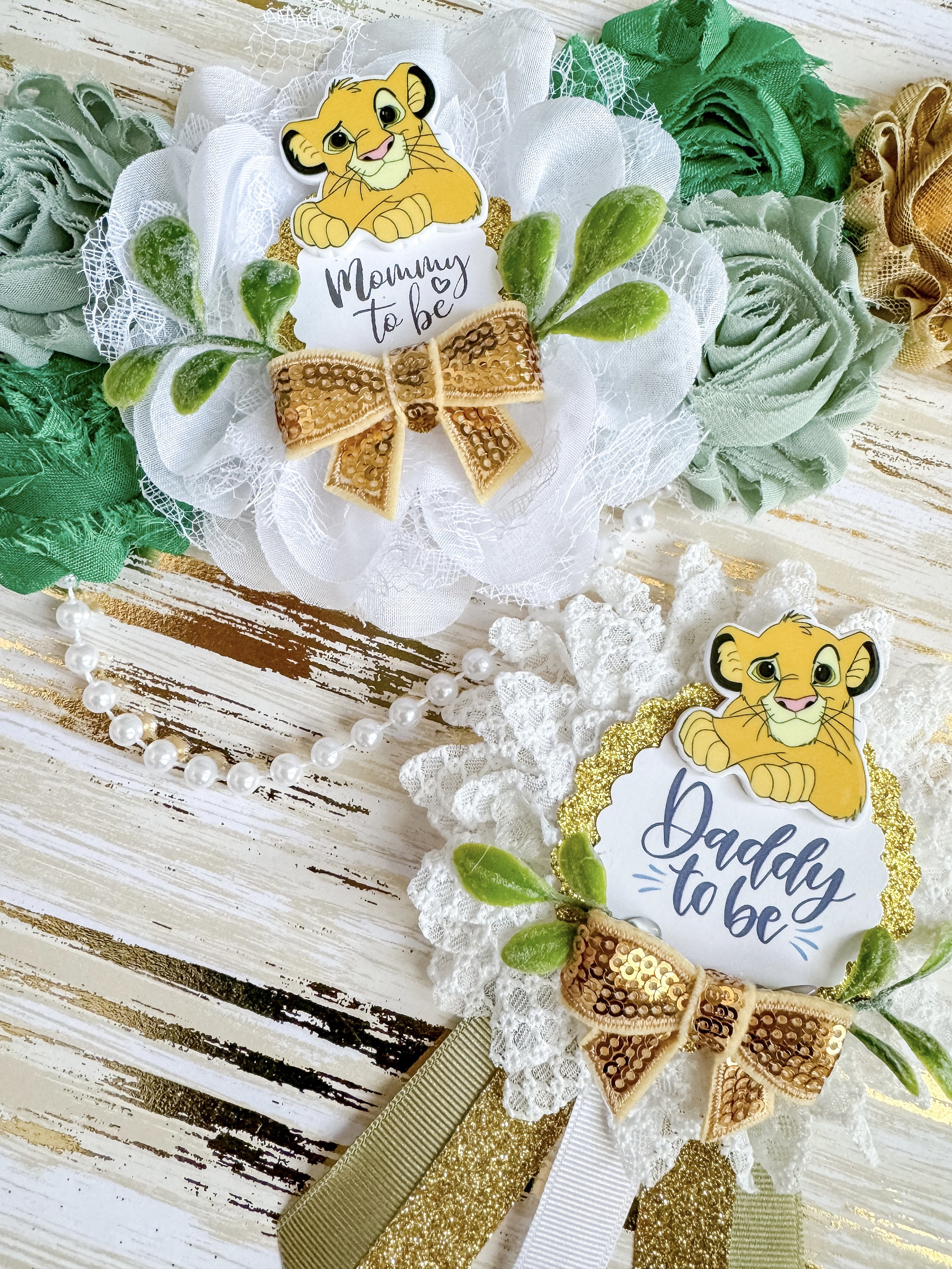 Simba Lion King Baby Shower Mommy to Be Sash Lion Baby Shower Gift ...