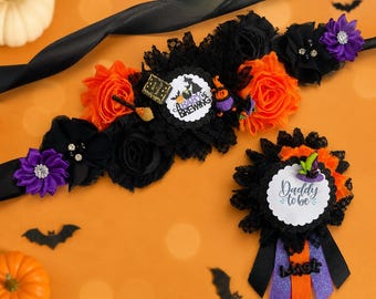 A Baby is Brewing Baby Shower Mom To Be Sash, Halloween Maternity Sash, Halloween Gender Reveal Sash, A Baby is Brewing Maternity Sash