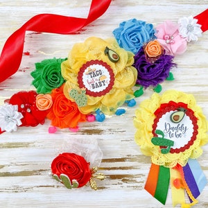 Taco About a Baby Shower Mommy to be Sash Mexican Fiesta Baby Shower Sash Taco Fiesta Baby Maternity Sash Mommy to be Sash