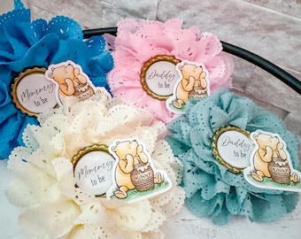 Classic Winnie The Pooh Baby Shower Corsage Family Pin Baby Shower Family Corsage Classic Pooh Baby Shower Pin Pooh Baby Shower