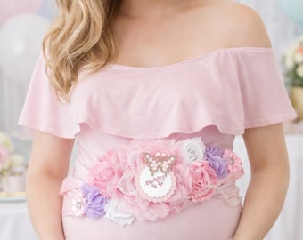 Pink and lavender Butterfly Baby Shower Maternity Sash, Mom to be butterfly, Maternity Sash, Pink Maternity butterfly sash
