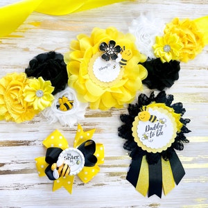 What will it bee Maternity Sash, Bee Baby shower Sash, Mom to be gender reveal bee theme belly maternity sash for bee theme gender reveal