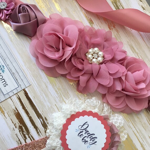 Rose Maternity Sash Rose Gold Maternity 