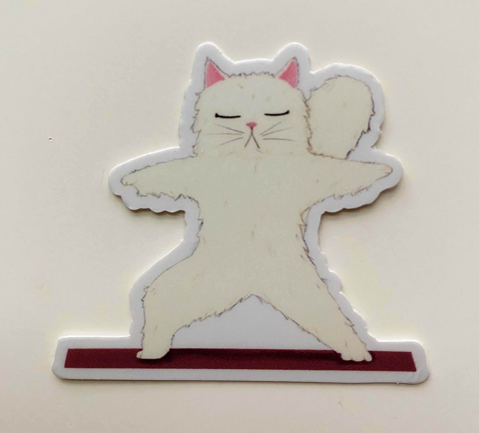 Yoga Cat Sticker Set Etsy