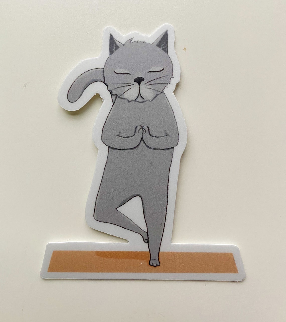 Yoga Cat Sticker Set Etsy