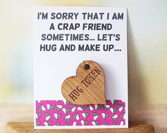 Sorry Gift Boyfriend Sorry Card I Am Sorry Apology Gift Etsy