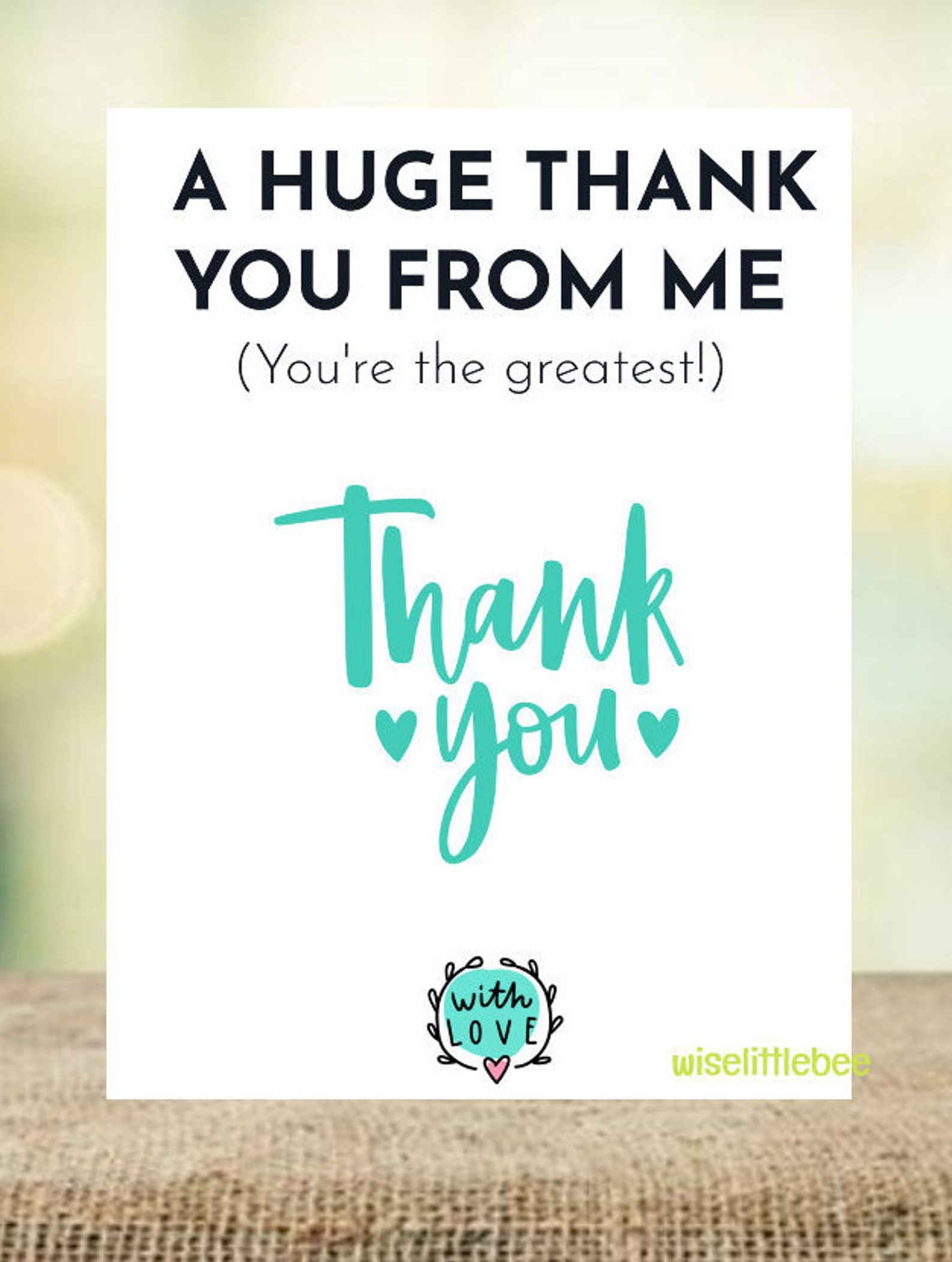 Thank you card friend card best friend card card thanks | Etsy