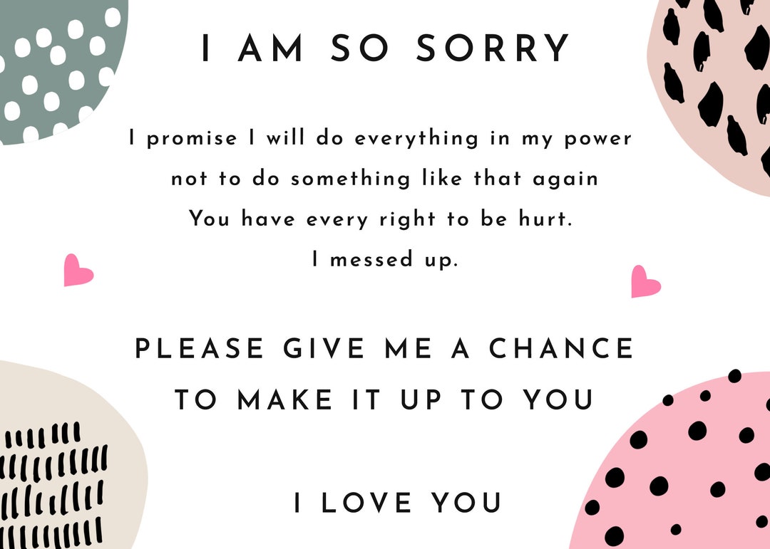 Buy Sorry Apology Card please Give Me Another Chance Online in ...