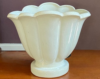 Galloway Pottery Vase Urn Gorgeous White Art Deco Vintage Authentic Galloway Vintage Art