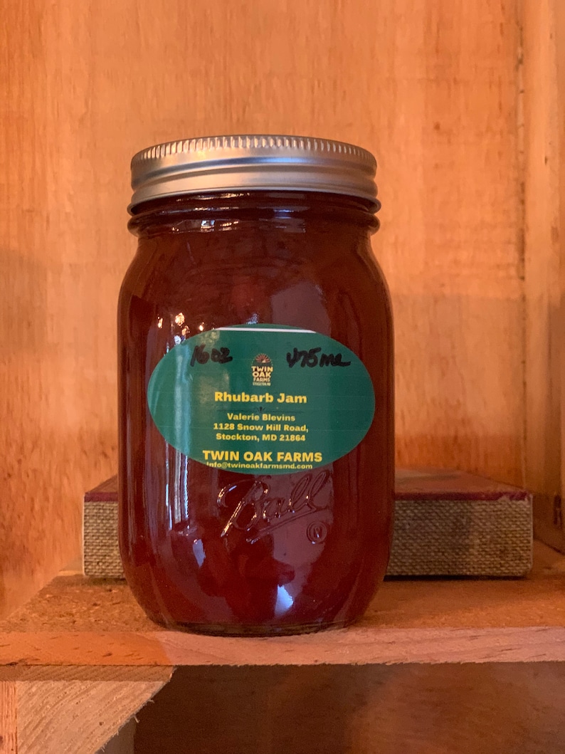 Rhubarb Jam, Small Batch, Handmade, Farm Fresh Jam