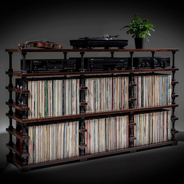 Meubles de rangement en vinyle, Étagère de rangement pour disques vinyles, Meuble pour disques vinyles personnalisé, Meubles de rangement en vinyle, Meuble pour tourne-disque, Support audio