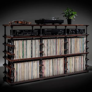 Vinyl-Aufbewahrungsmöbel, LP-Aufbewahrungsregal, benutzerdefinierter Schallplattenschrank, Vinyl-Aufbewahrungsmöbel, Plattenspielerschrank, Audio-Rack