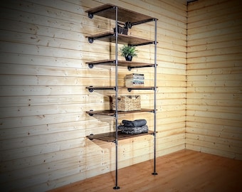 Industrial shelving, Industrial bookshelf, Pipe shelf, Pipe shelve, Industrial shelve, Farmhouse bookcase, Rustic bookshelf, Closet shelve