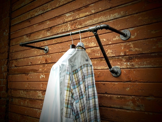 Asymmetric Wall Mounted Clothes Rack Garment Rack Wall Mounted