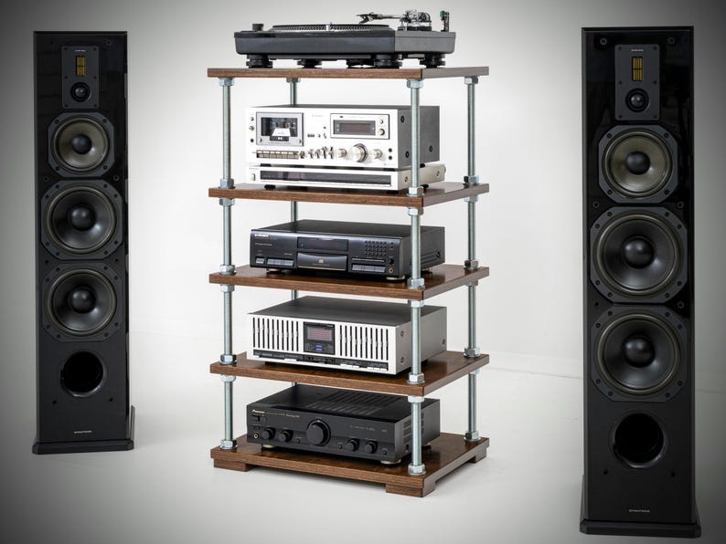 Threaded Rod Audio Racks Adjustable Hifi Audio Rack - Heavy Duty Audio Rack | Custom Hifi ...