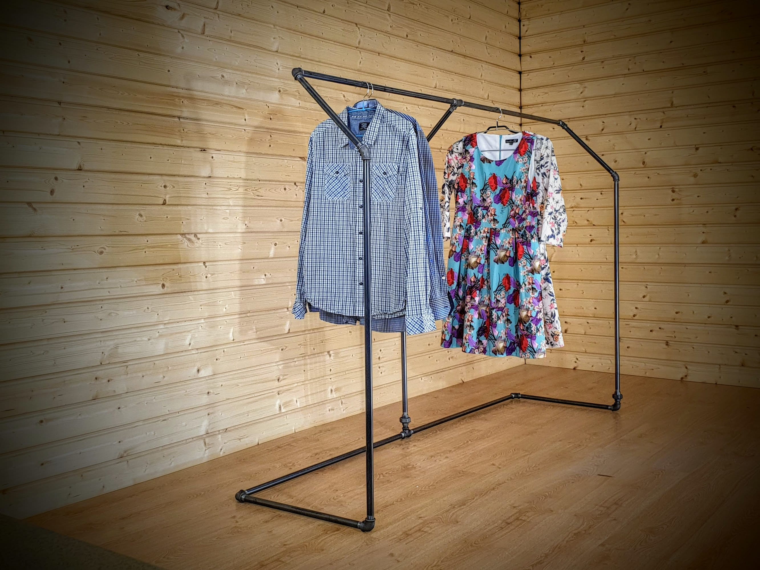 Free standing clothes rack collapsible clothing rack / Etsy