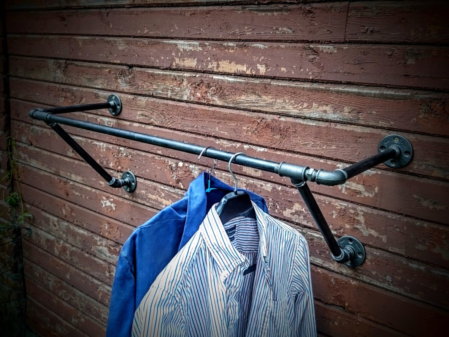 Heavy Duty Wall Mounted Clothes Rack Wall Mounted Clothes Etsy