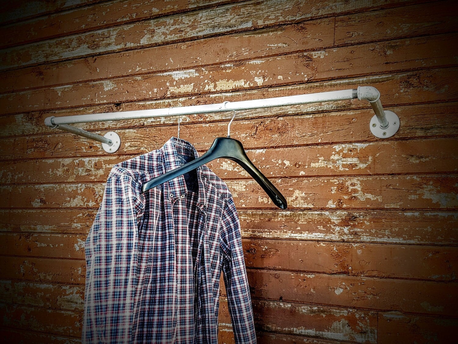 Galvanized Clothes Rail Wall Mounted Clothes Rack Cloth Rack Garment Rack Pipe Rack Clothes Hanging Rack Hanging Rail Industrial Look Etsy
