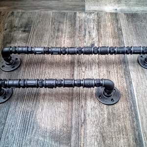 Industrial design towel rack, Towel rail, Towel bar, Towel holder, Wall mounted towel rack, Pipe towel rack, Bathroom towel rail, 6" to 21"