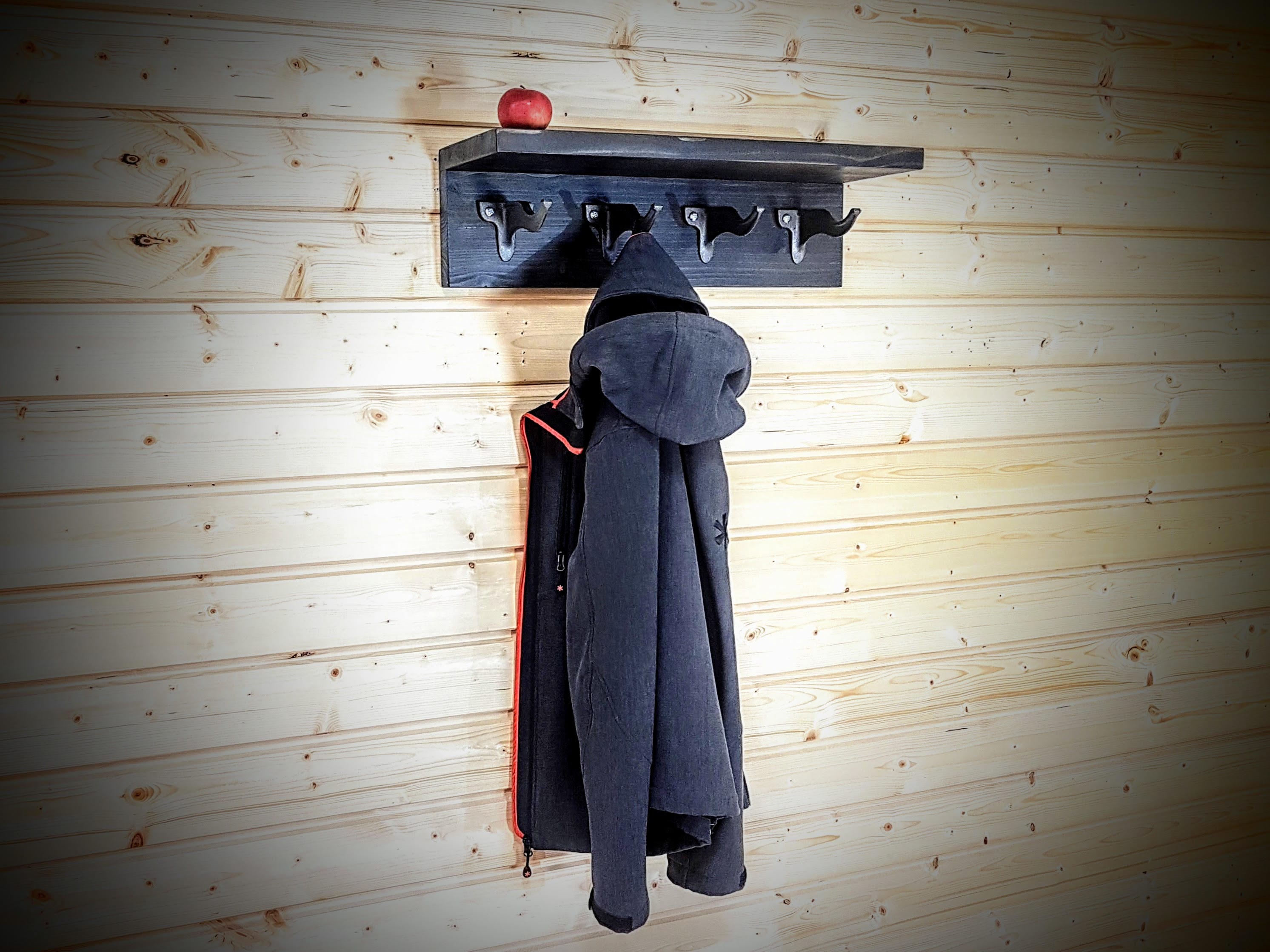 Wall mount coat rack Peg rail Industrial coat rack Coat Etsy