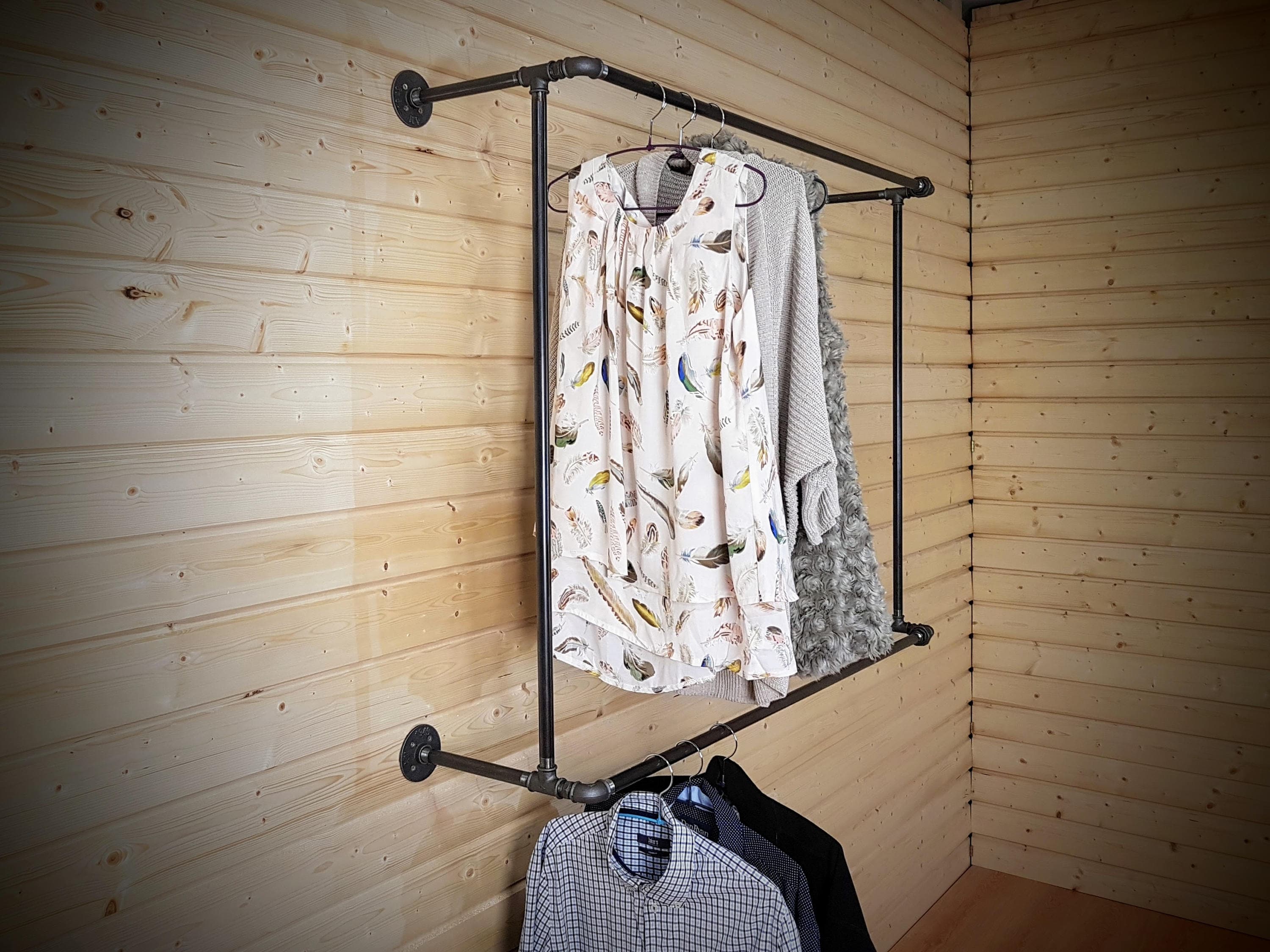 Luminaire De Magasin, Vente Au Détail, Présentoir Porte-Vêtements Industriel, Steampunk, Porte-Vêtements, Rack À Vêtements, Industriel