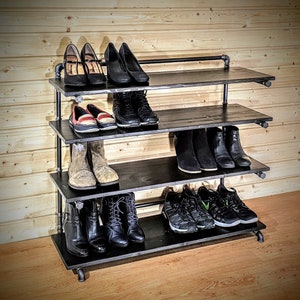 Multiple Tier Shoe Rack Storage Solution for Your Entryway - Etsy