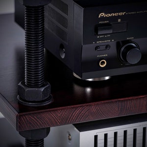 Audio Rack With Adjustable Shelf Height / Record Player Stand ...