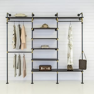 Retail Garment Display Rack | Retail Shop Clothing Rack | Premium Materials Boutique Garment Rack | Wall Mounted Store Fixture