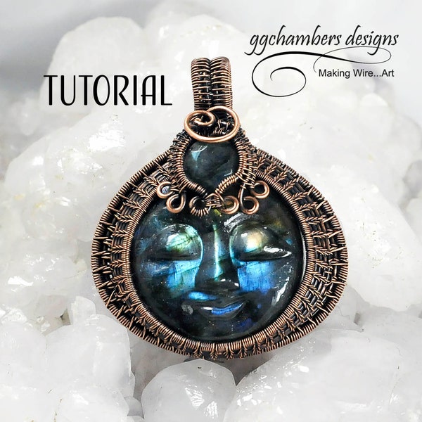 Tutorial - Woven Wire Head Dress Pendant w/Round Cabochons