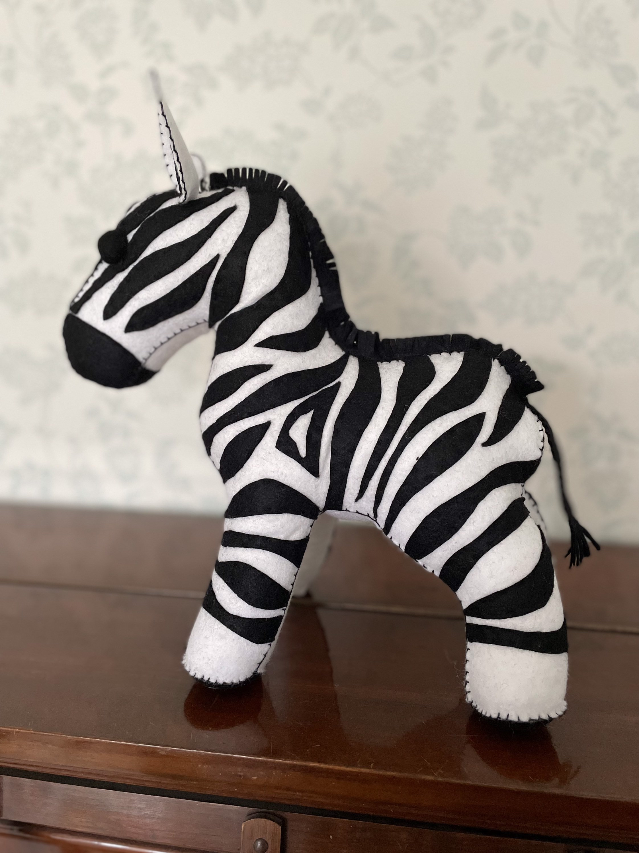Zippy Zebra Kit, Hand Stitching Felt Animal - Etsy