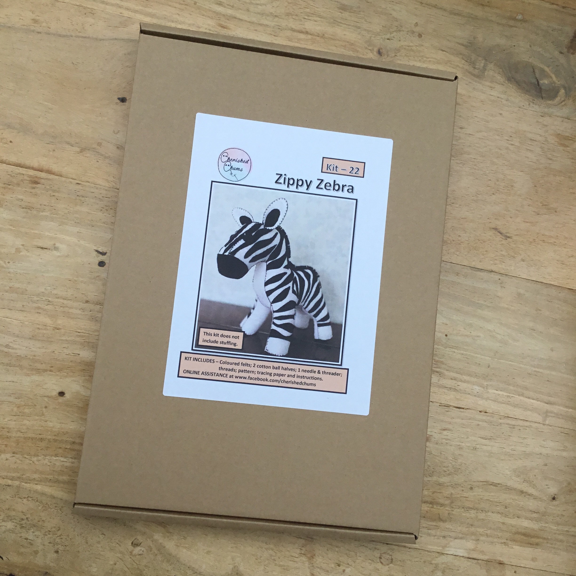 小物 zoot Zippy Zebra Kit, Hand Stitching Felt Animal - Etsy