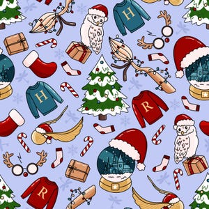 Wizard Magic Christmas Fantasy Print Euro Ponytail Scrub Cap