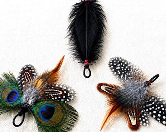 Backyard Pollinator Collection, Handmade Natural Cat Toys, Butterfly, Moth & Lovebug Set, Interactive Cat Enrichment Toys