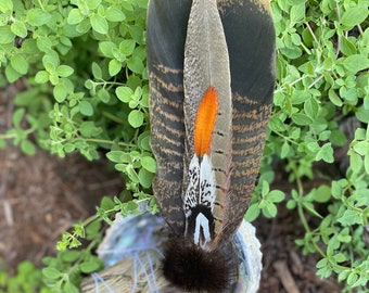 Smudge Fan with Bone Handle