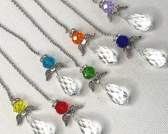 Travel Angel Crystal Prism Charm