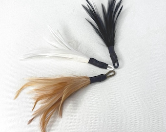 Natural Rooster Feather Cat Teaser Toy Attachment, Handmade Interactive Wand Toy Refill