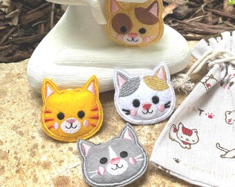 Felt Cat Face, Toss, Scatter and Chase Cat Toys