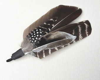 Duck Guinea Feather Cat Toy, Teaser Wand Refill, Interactive Prey Attachment