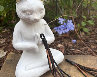 Leather & Suede Tassel Cat Teaser Toy Attachment (use with wood teaser wand)