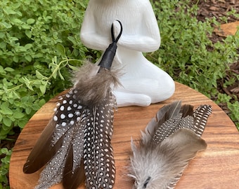 Shades of Gray Feather Cat Teaser Toy Attachment