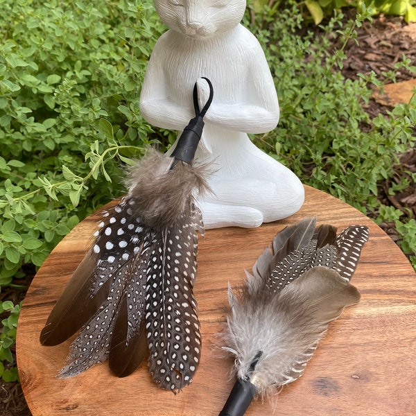 Shades of Gray Feather Cat Teaser Toy Attachment